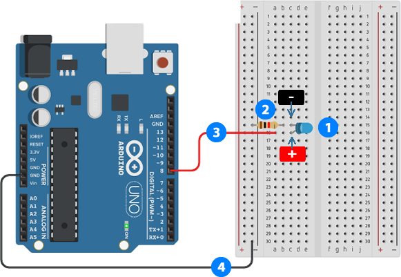 arduino ile led yakma